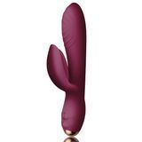 Вібратор-кролик Rocks-Off Every Girl Burgundy, два мотори, різноколірне LED-підсвічування, потужний SO2397 фото
