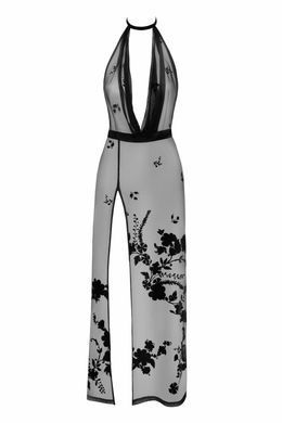 Сукня Noir Handmade F312 Divinity, L, black, прозора, до підлоги, відкрита спина, розріз збоку SX0311 фото