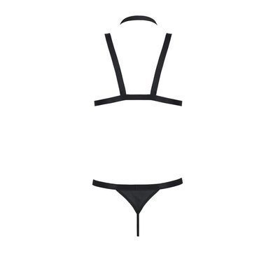 Комплект чоловічої білизни зі стреп Passion 039 SET ANDREW S/M Black, стринги, шлейки SO7589 фото