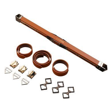 Фіксатор-розпірка LOCKINK Adjustable Spreader Bar Set, коричневий, шкіряний, ремені для шиї, рук/ніг SX0852 фото