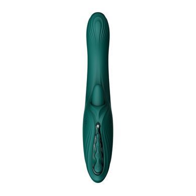 Смарт-вібратор Zalo Ares Turquoise Green, підігрів, 3 мотори, язичок для клітора, стимуляція точки G SX2693 фото