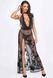 Сукня Noir Handmade F312 Divinity, L, black, прозора, до підлоги, відкрита спина, розріз збоку SX0311 фото 3