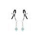 Затискачі для сосків із сердечком Liebe Seele Glow-in-dark Nipple Clamps Light Blue, світяться в темряві SX1684 фото 1