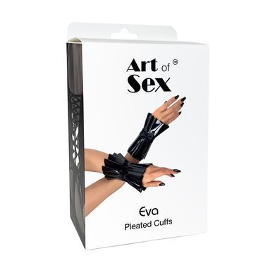 Плісовані манжети на руки Art of Sex - Eva, колір чорний SO7356 фото