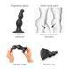 Насадка для страпона Strap-On-Me Dildo Plug Beads Black XXL SO8989 фото 3
