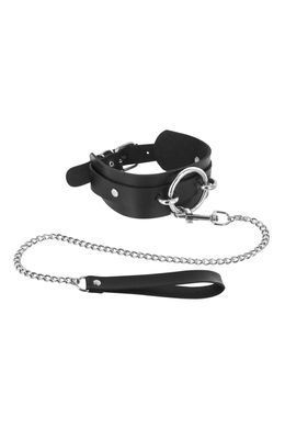 Нашийник великим кільцем та з повідцем Fetish Tentation Ring and Leash SO3731 фото