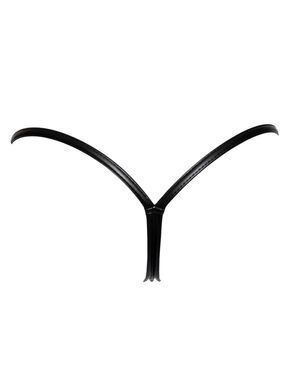 Трусики з мокрим ефектом Noir Handmade P008 Powerwetlook panty with gold clasp, S, на застібках SX0171 фото