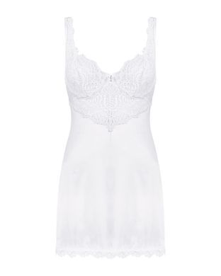 Сорочка Obsessive Amor Blanco underwire chemise & thong white S/M SX1126 фото