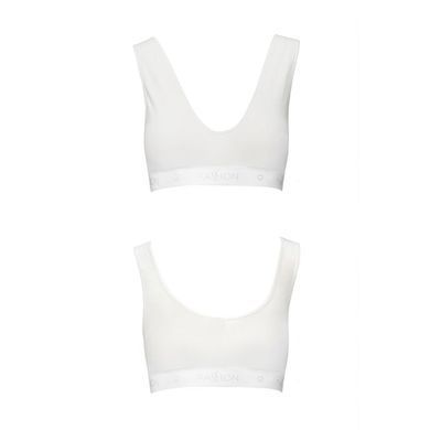 Спортивний топ з еластичної бавовни Passion PS005 TOP S, white SO4229 фото