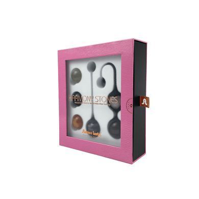 Вагінальні кульки Adrien Lastic Harmony Stones, напівдорогоцінне каміння, діаметр 3 см, 2 тримачі SX1272 фото