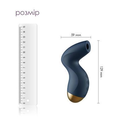 Вакуумний кліторальний стимулятор Svakom Pulse Pure Navy Blue, 5 режимів, 5 інтенсивностей у кожному SO6994 фото