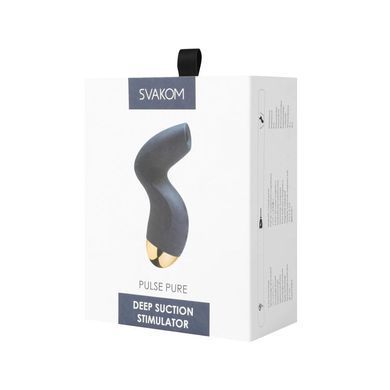 Вакуумний кліторальний стимулятор Svakom Pulse Pure Navy Blue, 5 режимів, 5 інтенсивностей у кожному SO6994 фото