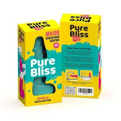 Крафтове мило-член із присоскою Pure Bliss MINI Turquoise, натуральне SO6359 фото