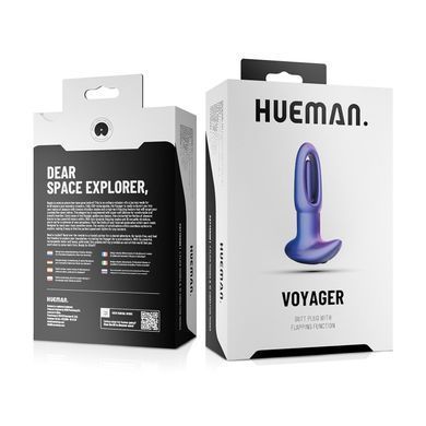 Анальна пробка з віброязичком Hueman - Voyager Butt Plug With Tapping SX3896 фото