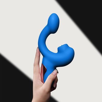 Смарт-вібратор Magic Motion Ponder Blue, подвійна стимуляція, віброяйце+язичок для клітора SX3229 фото