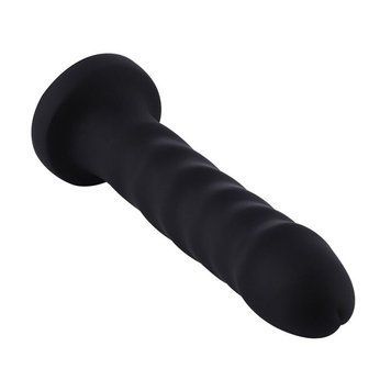 Силіконовий фалоімітатор для секс-машин Hismith 7.1&Prime; Anal Dildo Black, система KlicLok SO6201 фото