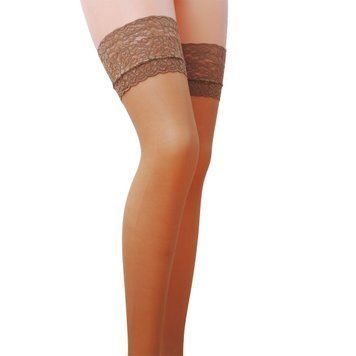 Панчохи Passion ST003 1/2 beige, класичні, на ажурній силіконовій резинці SO6424 фото