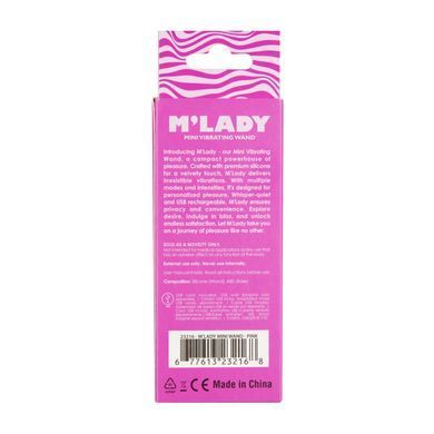 Вібромасажер M&rsquo;Lady Mini Vibrating Wand Pink SX3145 фото