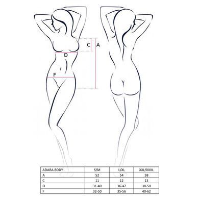 Боді монокіні Passion ADARA BODY XXL/XXXL, red EL10106 фото
