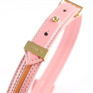 Нашийник з повідцем LOCKINK SEVANDA Love Heart Butterfly Leather Collar Set, рожевий, з бантом SX0864 фото
