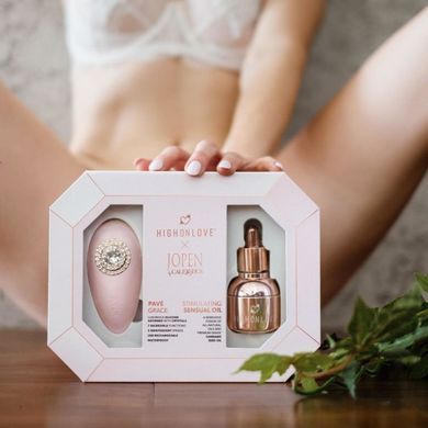 Подарунковий набір HighOnLove & JOPEN: Objects of Desire (краплі для клітора і вібратор з кристалами) SO3375 фото