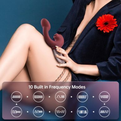 Смарт-вібратор Magic Motion Ponder Red, подвійна стимуляція, віброяйце+язичок для клітора SX3230 фото