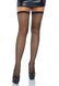 Панчохи-сітка зі швом ззаду Leg Avenue Bow back seam thigh highs One size Black, атласний бант SO8600 фото 3
