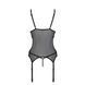 Корсет із підв&rsquo;язками та ажурним ліфом Passion CHRISTA CORSET S/M, black, стрінги в комплекті SO5757 фото 6