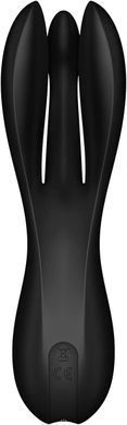 Кліторальний вібратор Satisfyer Threesome 2 Black, 3 гнучкі пальчики, 3 мотори SX1214 фото