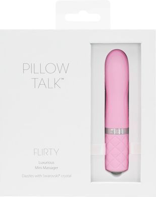 Розкішний вібратор PILLOW TALK - Flirty Pink з кристалом Swarovski, гнучка головка SO2725 фото