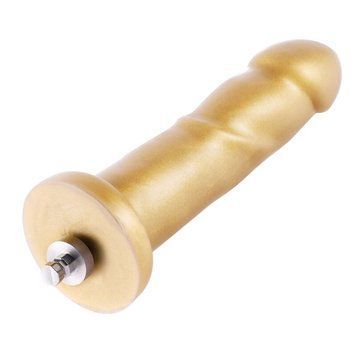 Золотий фалоімітатор Hismith 6.8&Prime; Golden Silicone Dildo, система KlicLok SO6202 фото