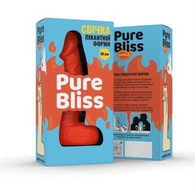 Свічка у вигляді члена Pure Bliss MINI Orange 15 см SX1647 фото