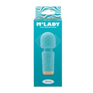 Вібромасажер M&rsquo;Lady Mini Vibrating Wand Teal SX3146 фото