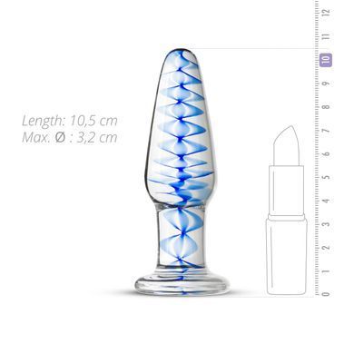 Скляна анальна пробка з внутрішньою спіраллю Gildo Glass Buttplug No. 23 SO4417 фото