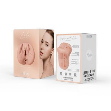 Мастурбатор-вагіна + попка Alive Lola Super Realistic Masturbator L Flesh, два канали, реалістик SX1285 фото