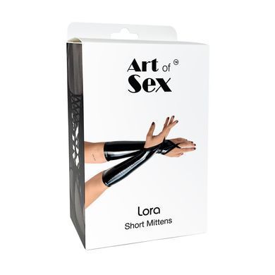 Вінілові мітенки Art of Sex - Lora короткі, размер M, колір червоний SO7476 фото