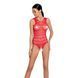 Бодістокінг з доступом Passion BS086 red, вертикальна сітка, виріз на спинці SO6377 фото 1