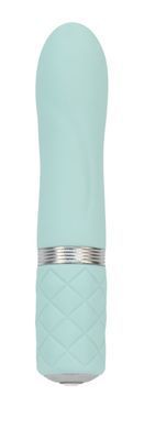 Розкішний вібратор PILLOW TALK - Flirty Teal з кристалом Swarovski, гнучка головка SO2726 фото