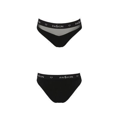 Трусики з прозорою вставкою Passion PS006 PANTIES S, black SO4233 фото