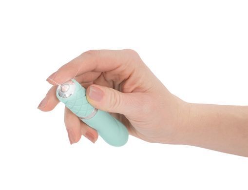 Розкішний вібратор PILLOW TALK - Flirty Teal з кристалом Swarovski, гнучка головка SO2726 фото