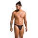 Чоловічі сліпи на шнурівці Passion 044 SLIP BEN L/XL Black, екошкіра, люверси SO7603 фото 3