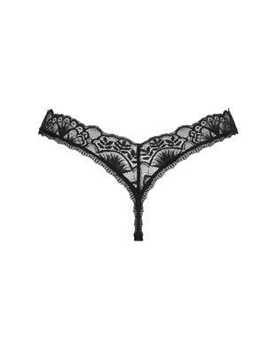 Мереживні стрінги Obsessive Donna Dream thong XS/S Black, низька посадка SO8639 фото