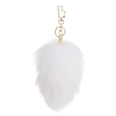 Металева анальна пробка &mdash; кролячий хвіст LOCKINK SEVANDA White Bunny-Tail Anal Rose-shape Plug SX0867 фото