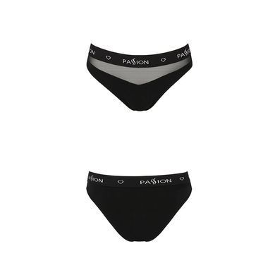 Трусики з прозорою вставкою Passion PS006 PANTIES XL, black SO4234 фото