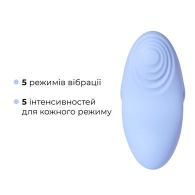 Смарт-вібратор для клітора Svakom Echo 2 Sky Blue, підігрів до 38 &deg;C, знімна насадка на палець SX2448 фото