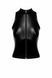 Топ Noir Handmade F324 Glam, M, black, халтер, на блискавці, вінілові вставки, комір-стійка SX0376 фото 6