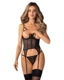 Корсет Obsessive Euridia corset & tanga XL/2XL SX3579 фото