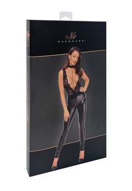 Комбінезон Noir Handmade F298 Libido, L, під латекс, мереживний верх, чокер, знімне намисто, доступ SX0227 фото