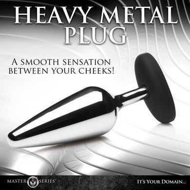 Анальна пробка Master Series Butt Slut Metal & Silicone Butt Plug - Silver SX2225 фото