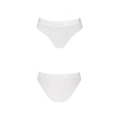 Трусики з прозорою вставкою Passion PS006 PANTIES L, white SO4235 фото